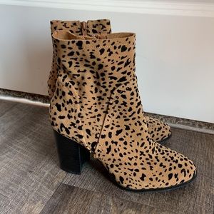 Gibson‎ Latimer Lessonii Leopard Suede Block Heel Boots